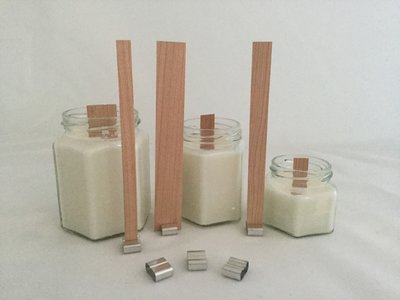 Houten pit (small) inclusief clips - Soy Wax kopen - Kaarsen maken - Geurkaarsen maken - Massagekaarsen maken - maken - kopen Soy-Wax.nl